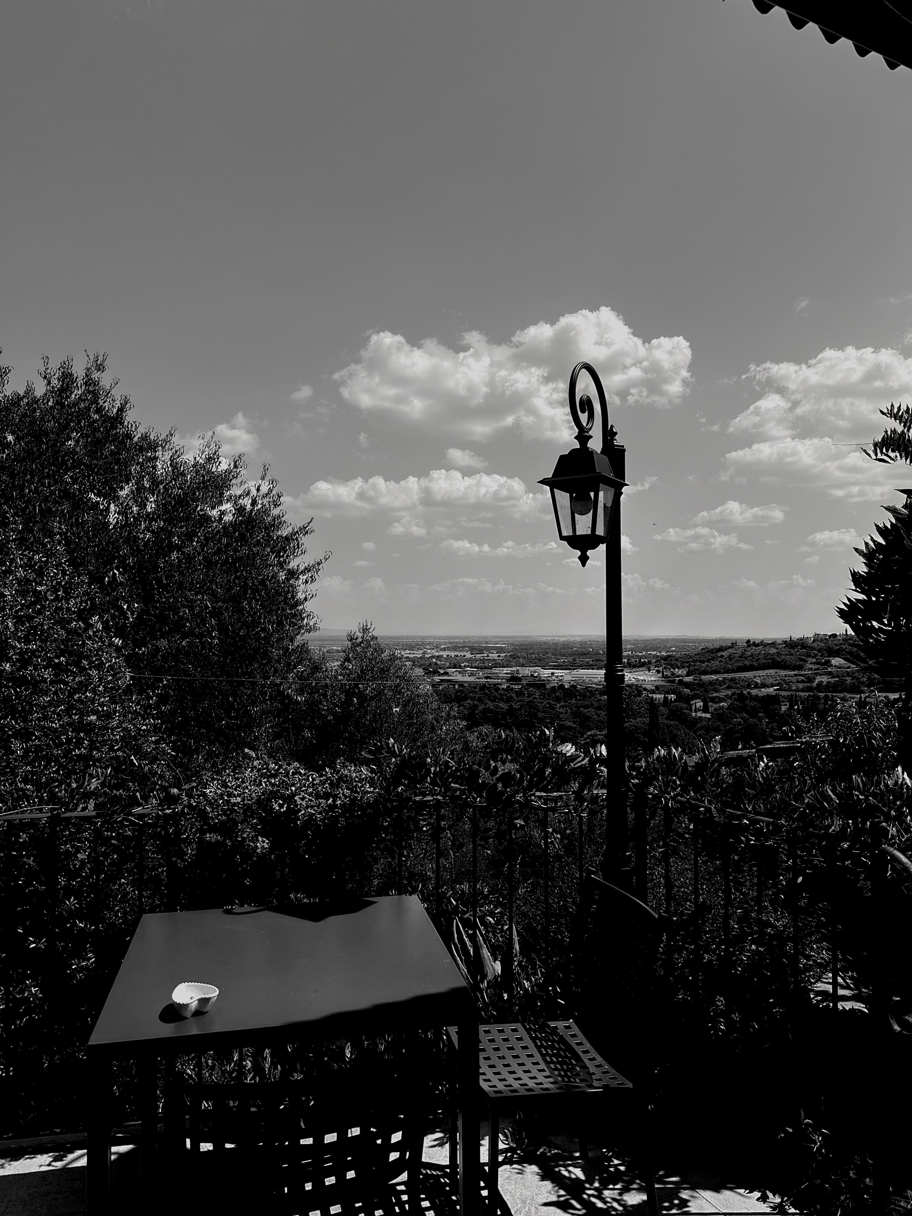 Terrace with city view
